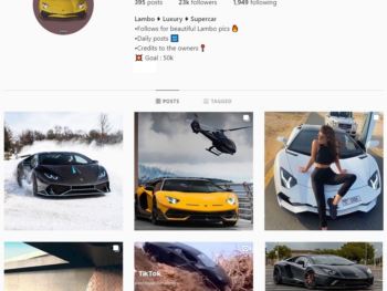 20K Lamborghini Cars Instagram account for Sale