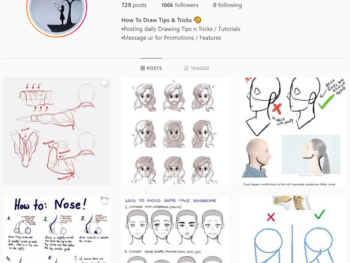 160K Drawing Tips & Tricks Instagram Account for Sale