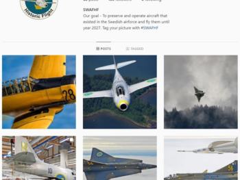10K Swedish Airplanes Aviation Instagram Account for Sale