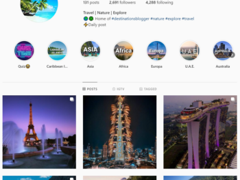 2.6k Travel Photos Instagram Account for Sale