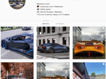 26K Luxury Cars Instagram account for Sale