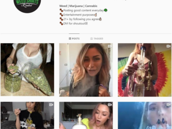 18K Ganja Weed Instagram account for Sale