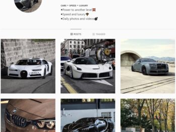 1k Luxury Cars Instagram Account for Sale