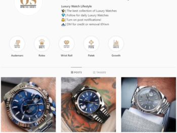 5k Luxury Watches Instagram Account for Sale