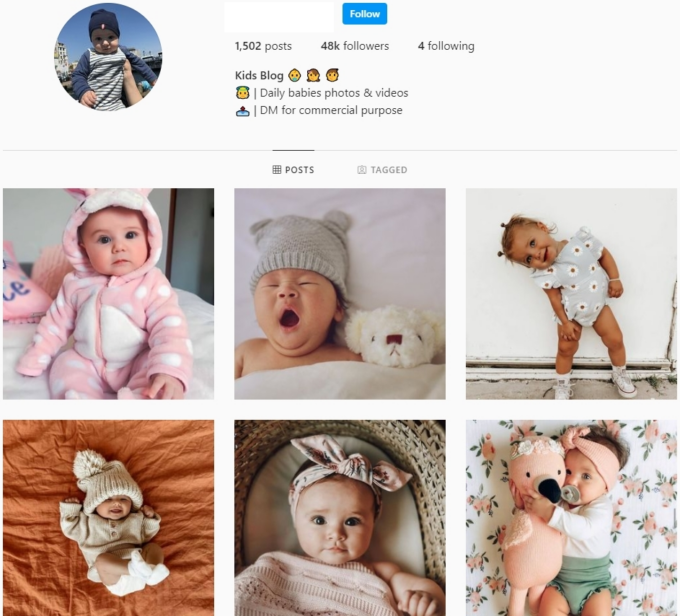 48K Babies Kids Instagram Account for Sale