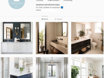 50K Bathroom interior Instagram Account for Sale