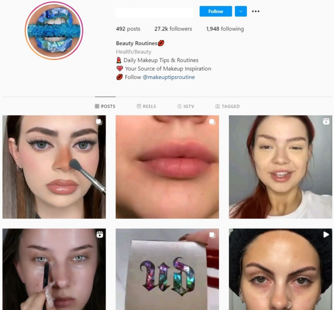 25K Beauty Makeup Instagram Account for Sale