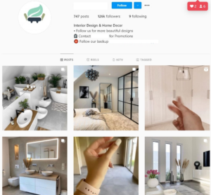 120K Interior Design Home Decor Instagram Account for Sale