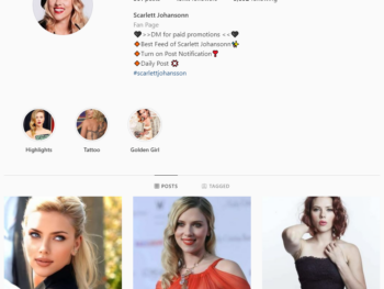 19K Scarlett Johansonn Fan Instagram Account for Sale