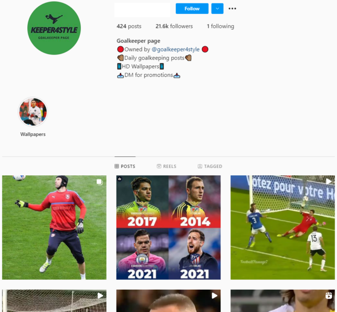 20K Soccer / Football Instagram Account for Sale