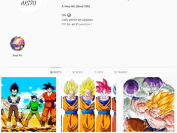 40K Anime Art Instagram Account for Sale