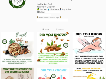 97K Healthy Lifestyle Instagram Account for Sale