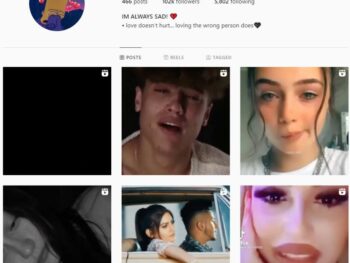 100k Sad Edits Music Instagram Account for Sale