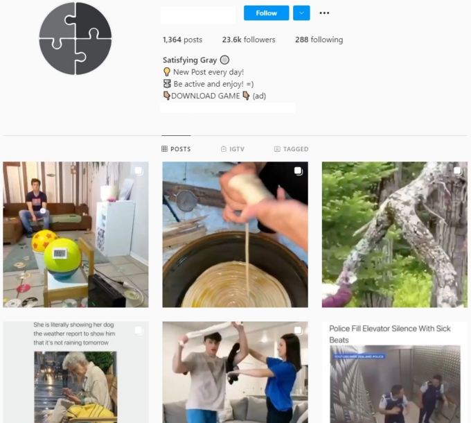 Buy Satisfying Viral Videos Instagram Account with 23K Followers