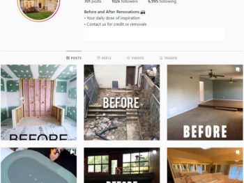 100K Real Estate Renovations Instagram Account for Sale