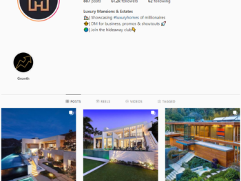 Buy Luxury Mansions Real Estate Instagram Account with 60K Followers