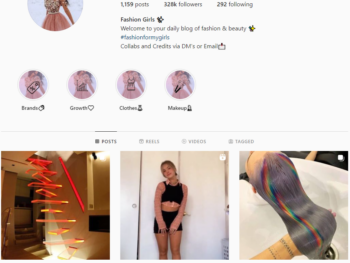 Buy Fashion Lifestyle Instagram Account with 320K followers