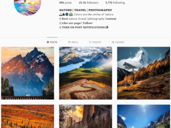 25K Photography Travel Instagram Account for Sale