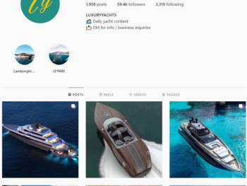 59K Luxury Yacht Instagram Account for Sale