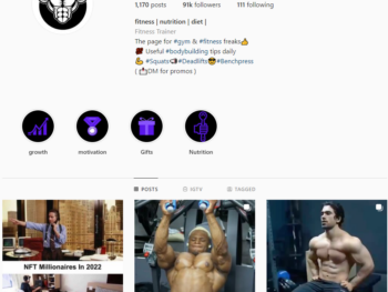 Buy Gym Fitness Instagram Account with 90K Followers