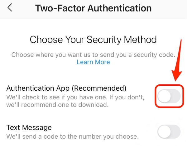 How to set up two-factor authentication on Instagram