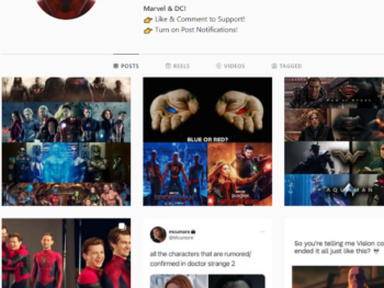 120K Marvel DC Instagram Account for Sale