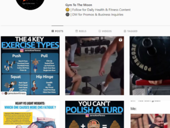 35K Male Fitness Gym Instagram Account for Sale