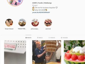 100K Food Mukbang Instagram Account for Sale