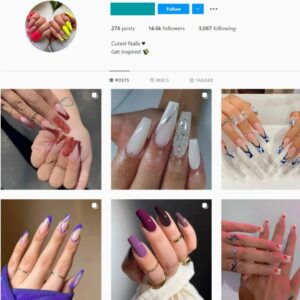 14K Nails Beauty Instagram Account for Sale