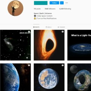 150K Space Earth Instagram Account for Sale