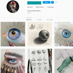 25K Art Drawings Instagram Account for Sale