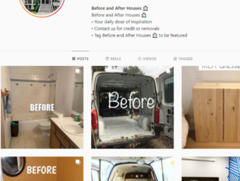 84K Before and after Renovations Instagram Account for Sale