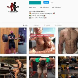 Buy Gym Fitness Instagram Account with 11K Followers