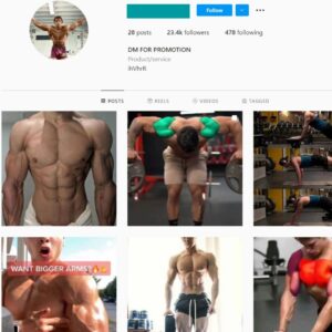 Buy Male Fitness Instagram Account with 23K Followers