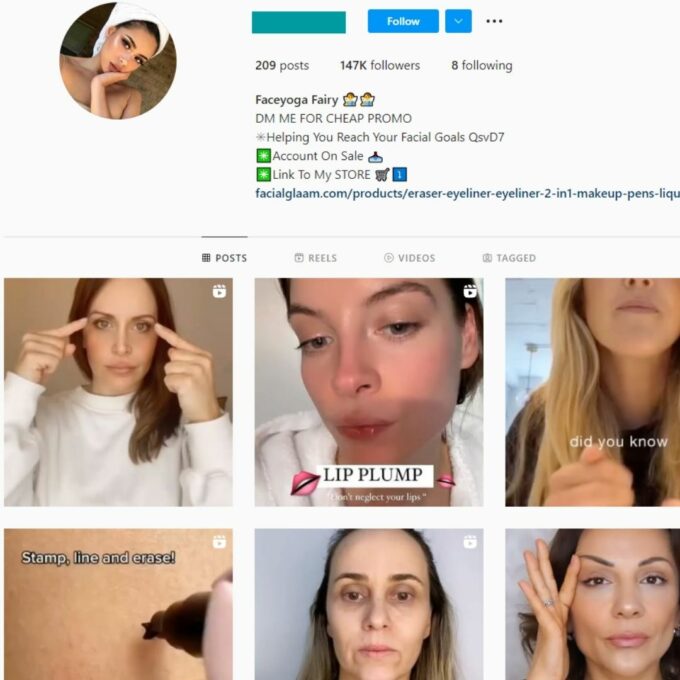 147K Makeup Beauty Instagram Account for Sale
