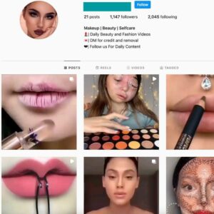 1K Makeup Beauty Instagram Account for Sale