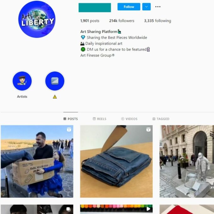 210K Viral Art Instagram Account for Sale