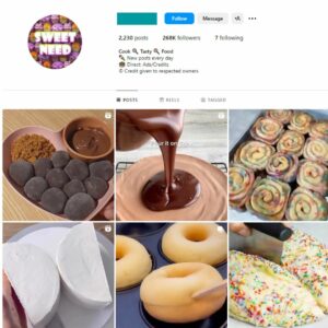 260K Food Cooking Instagram Account for Sale