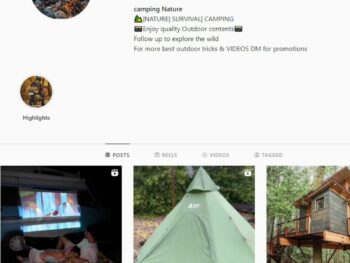 29K Survival Camping Instagram Account for Sale