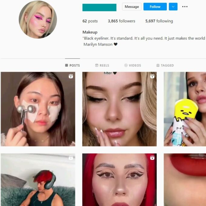 3K Makeup Cosmetics Instagram Account for Sale