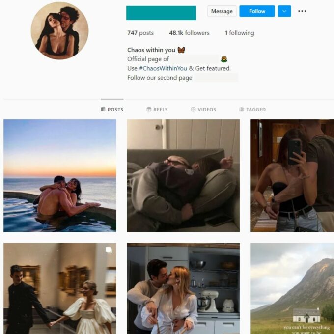 48K Quotes / Couples Instagram Account for Sale