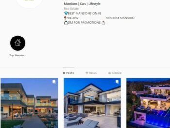 4K Luxury Mansions Instagram Account for Sale