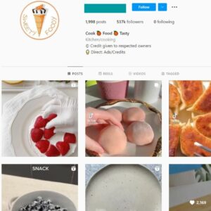 530K Cook Food Instagram Account for Sale