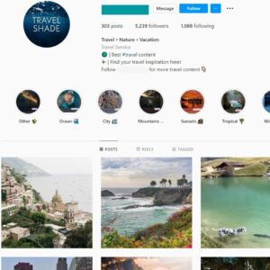 5K Travel Nature Instagram Account for Sale