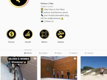 140K Parkour Flips Instagram Account for Sale