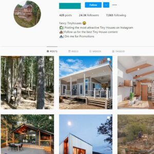 24K Tiny Houses Instagram Account for Sale