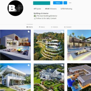 49K Real Estate Mansions Instagram Account for Sale