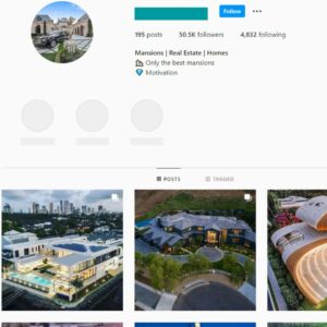 50K Luxury Homes Instagram Account for Sale