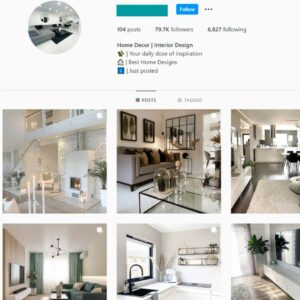 75K Home Decor / Interior Design Instagram Account for Sale