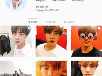 270K BTS Jin Fan Instagram Account for sale